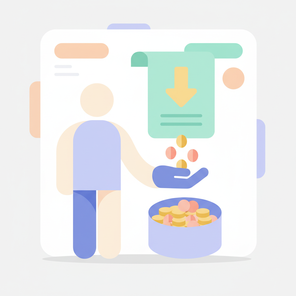 연말정산 환급 개념을 설명하는 인포그래픽 이미지