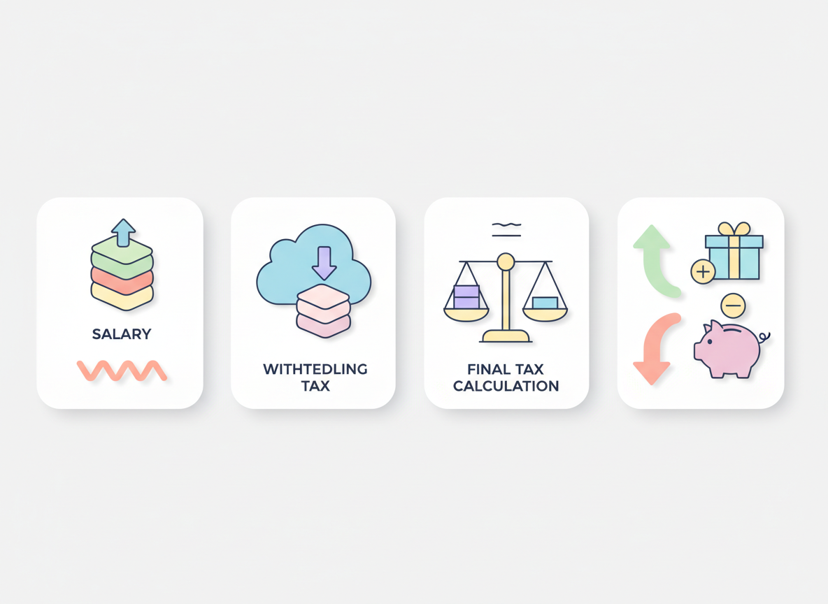 연말정산 프로세스를 도식화한 이미지