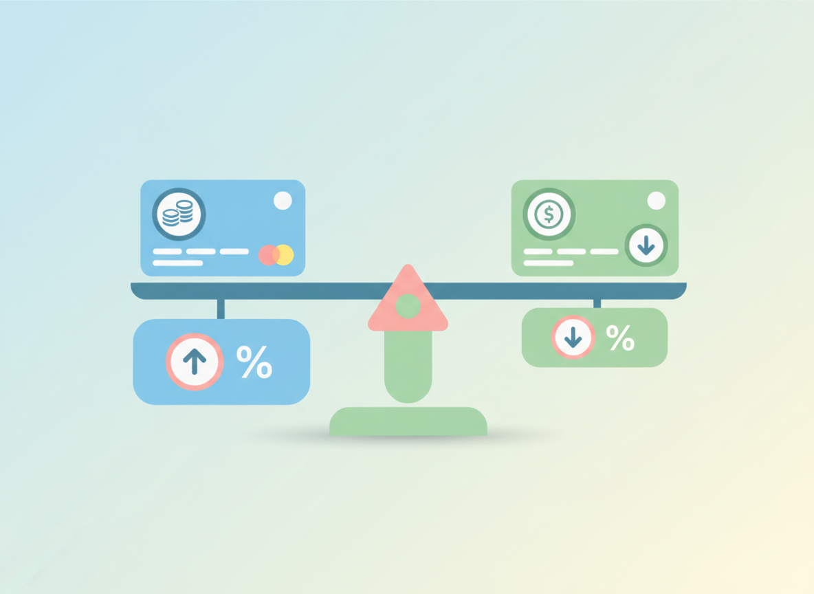 신용카드와 체크카드의 소득공제율을 비교하는 이미지