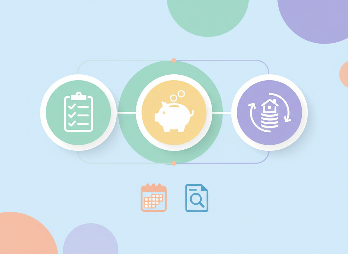 절세 전략을 위한 체크리스트와 연금저축 아이콘 인포그래픽