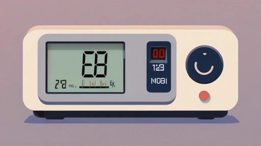 디지털 혈압계가 120/80mmHg 정상 수치를 표시하고 있는 모습