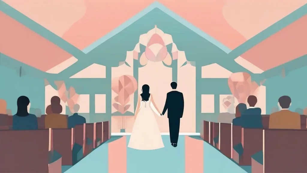 예식장 계약서와 달력을 보며 해지 위약금을 따져보는 예비부부 모습