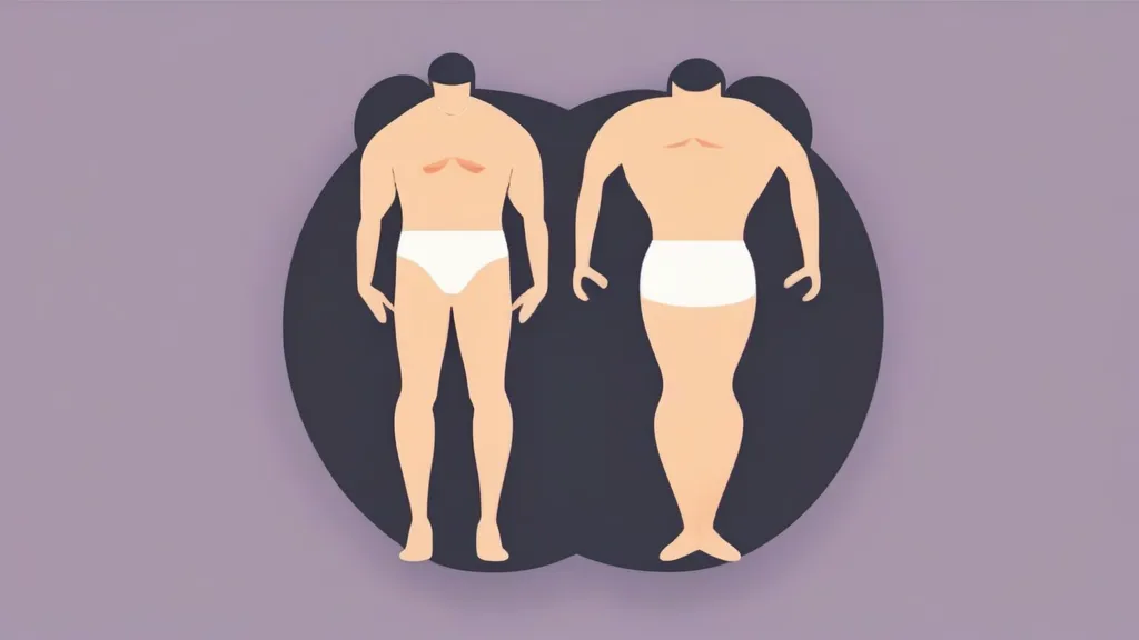 남녀 체지방률 정상 범위 비교 인포그래픽 - 남성 10-20%, 여성 18-28% 기준