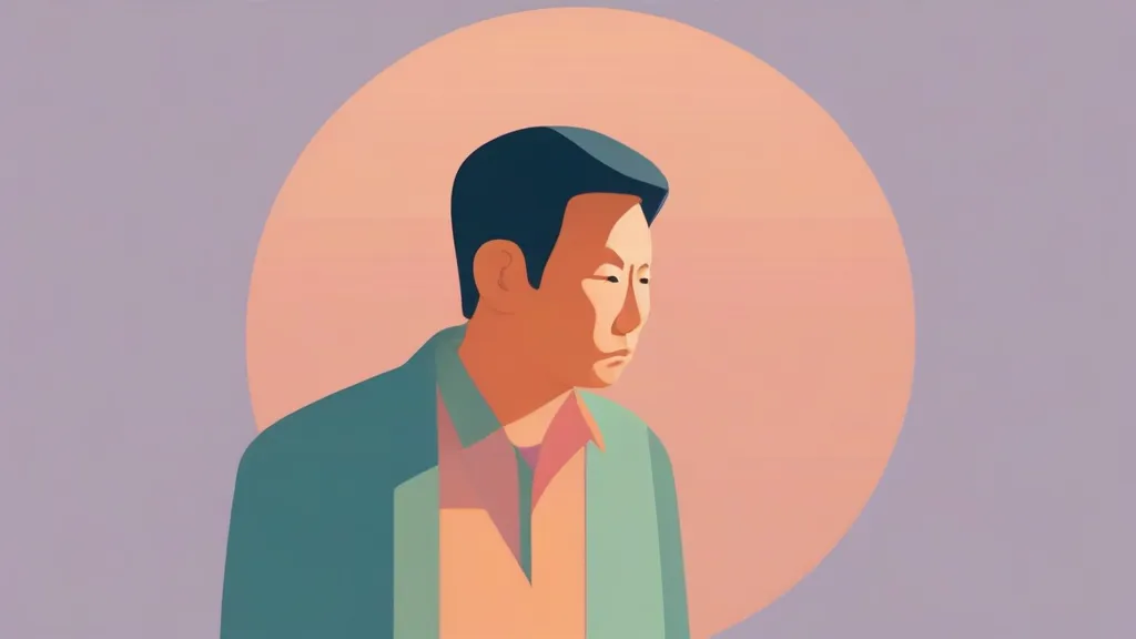 중고차 매매단지에서 서류를 보며 차량을 점검하는 40대 남성