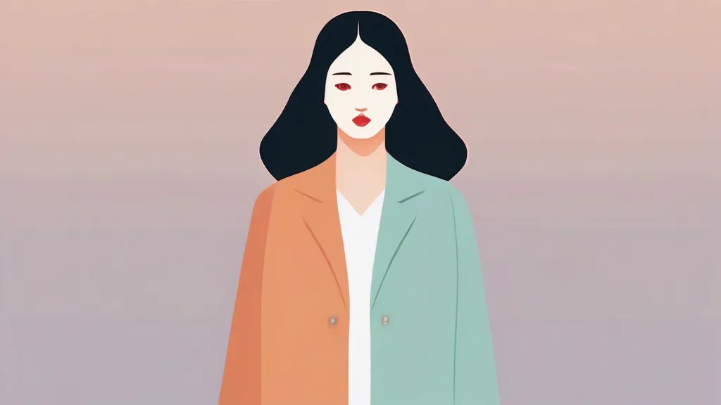 밝은 카페 창가에 선 30대 여성의 단정한 소개팅룩 코디 모습