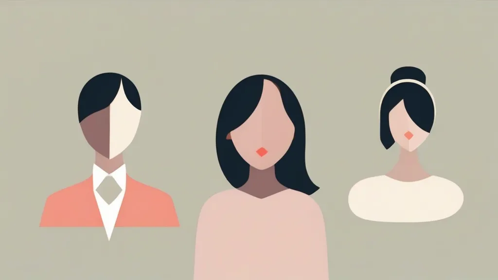40대 여성 소개팅 코디 3가지 예시 일러스트