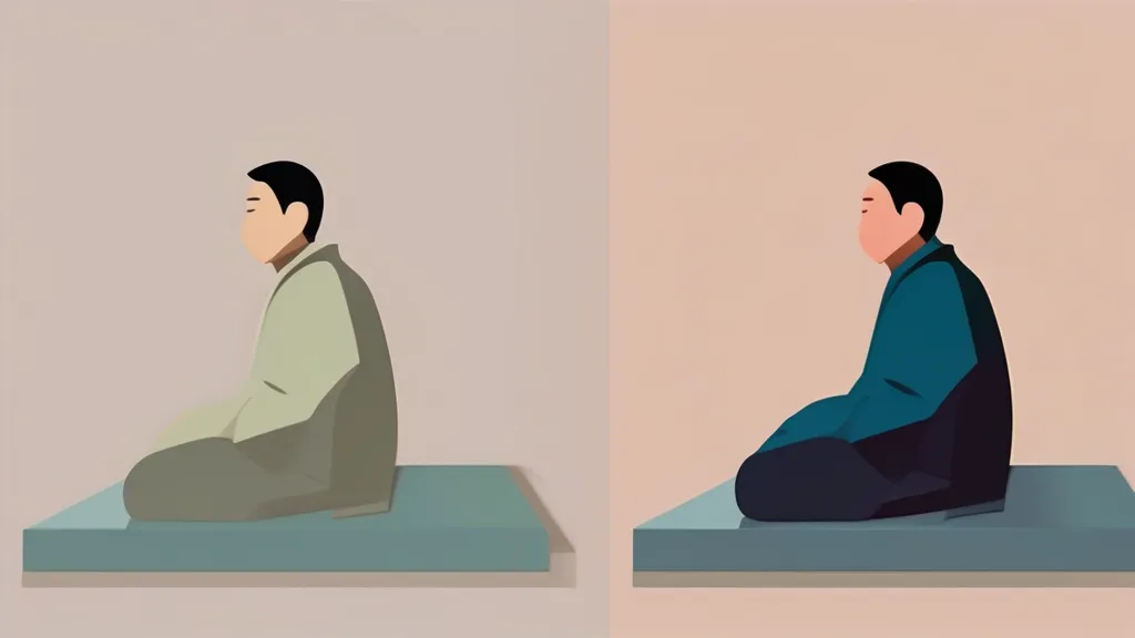 야근 중인 40대 직장인이 어두운 사무실 책상에서 지친 표정으로 앉아 있는 모습