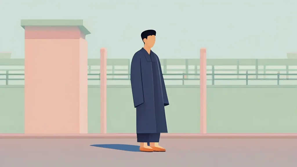 공항 주차장에서 렌터카 계약서를 확인하는 40대 남성