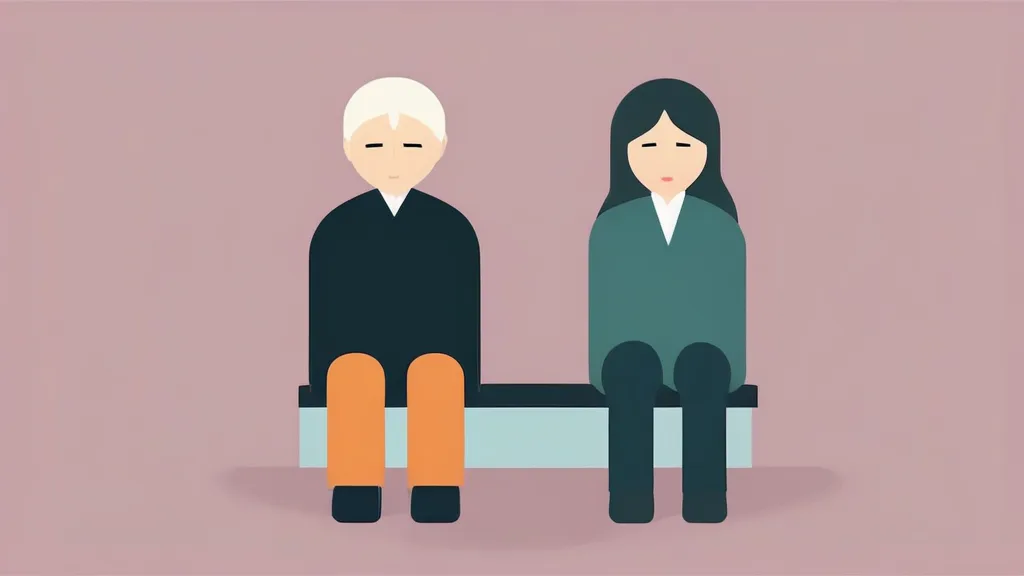 서류와 집 열쇠를 사이에 두고 마주 앉은 중년 부부, 재산분할 상담 장면
