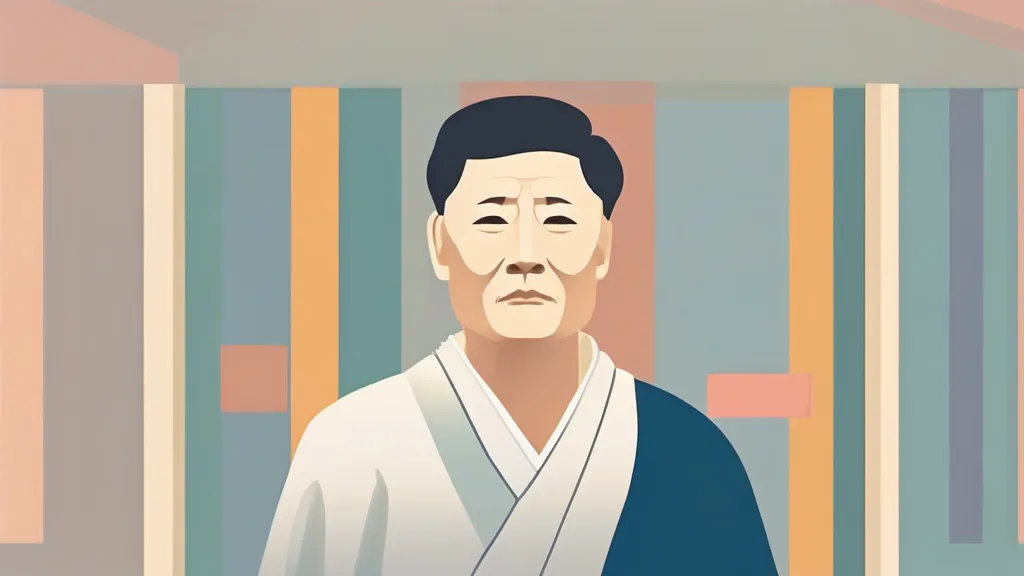 운전면허 민원 창구에서 새로 발급받은 운전면허증을 손에 든 중년 남성
