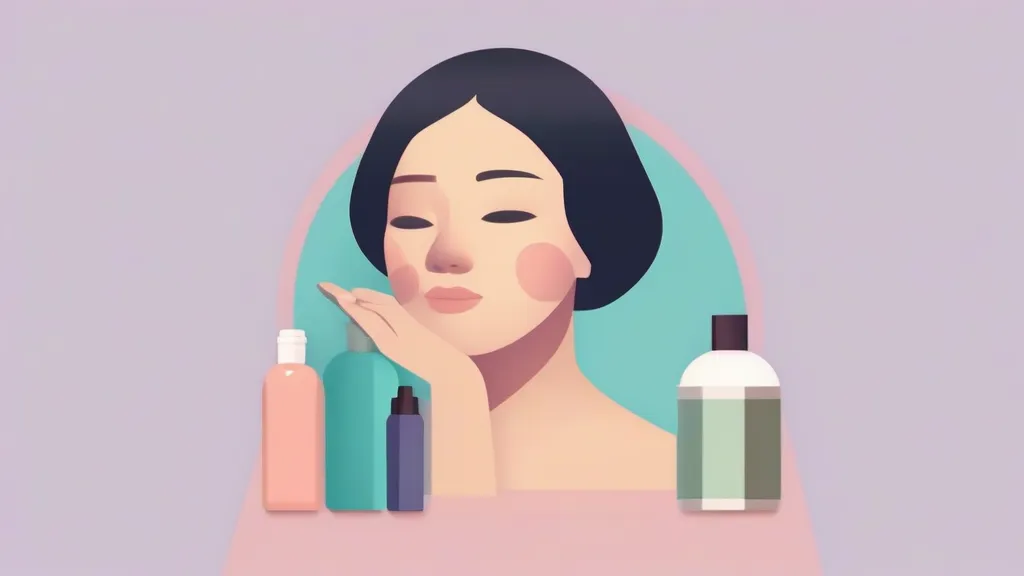 여드름 화장품 뒷면 전성분 표시를 확인하며 성분을 고르는 손