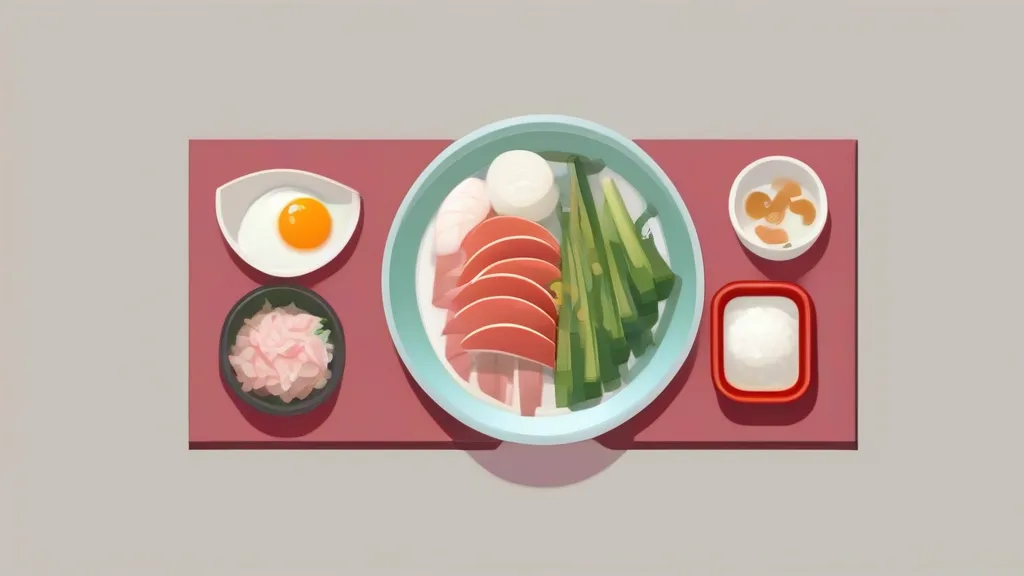 채소, 생선, 잡곡밥 순서로 먹는 한식 식사 순서 예시