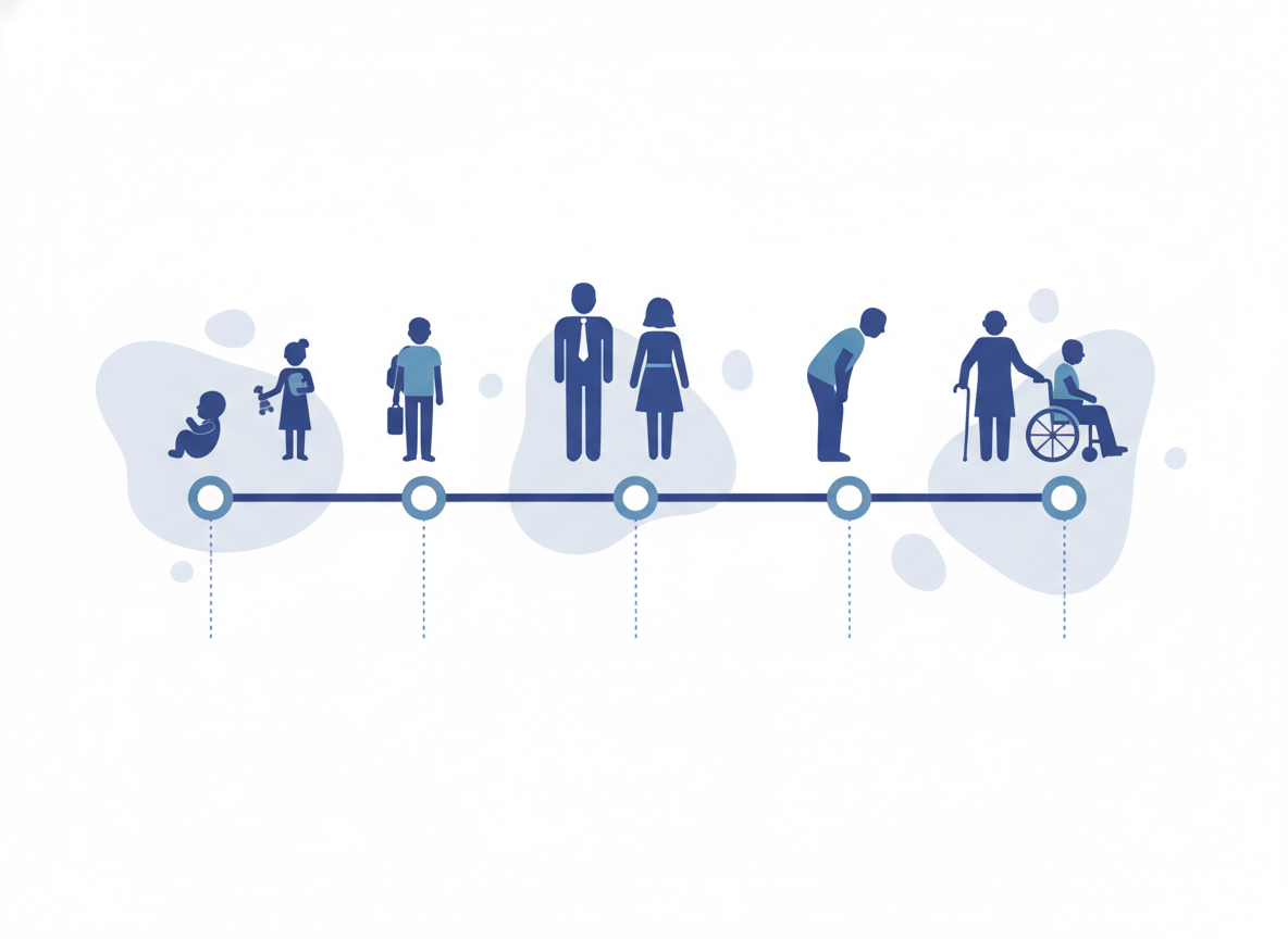 출생연도별 국민연금 수령나이 비교 타임라인 인포그래픽