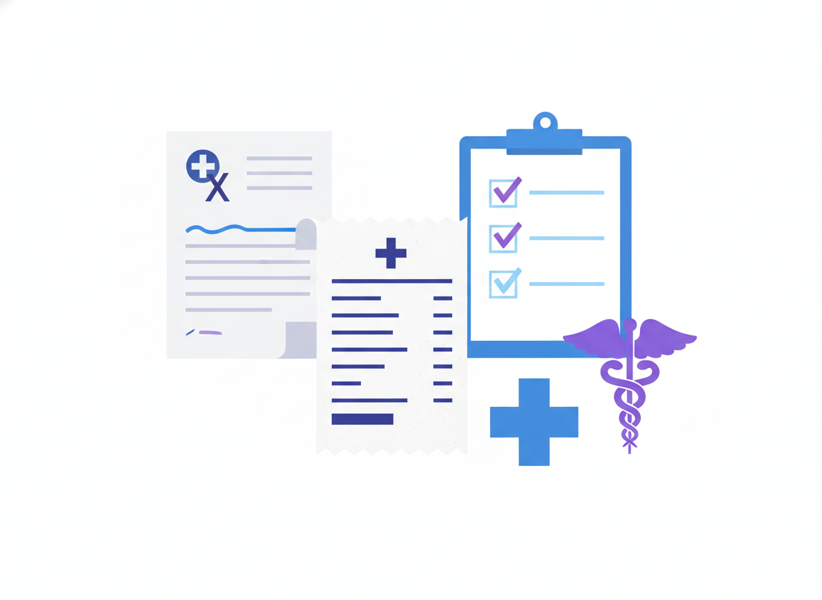 실손보험 청구 필요 서류 목록 체크리스트 인포그래픽