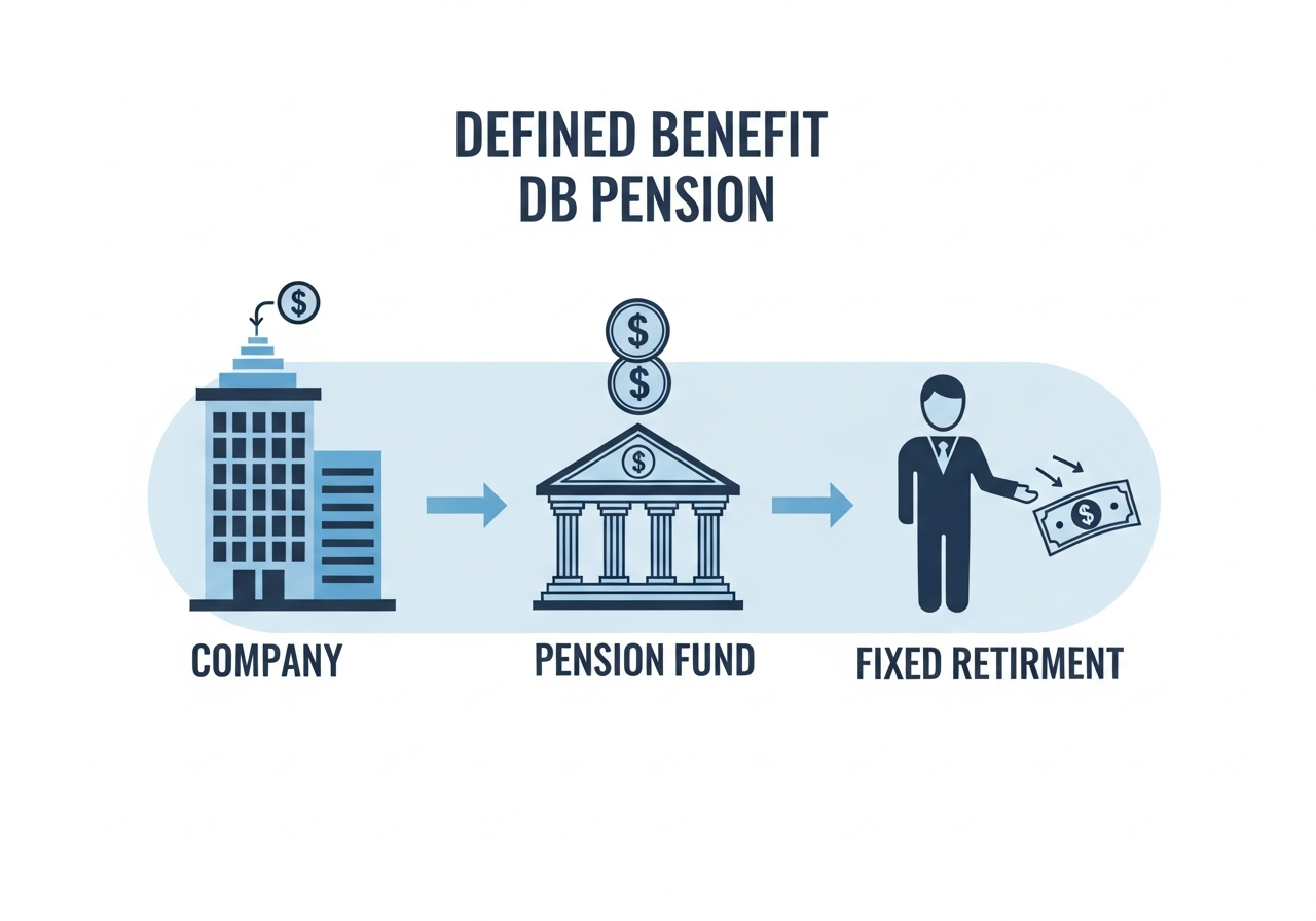 DB형 퇴직연금 운용 구조 인포그래픽