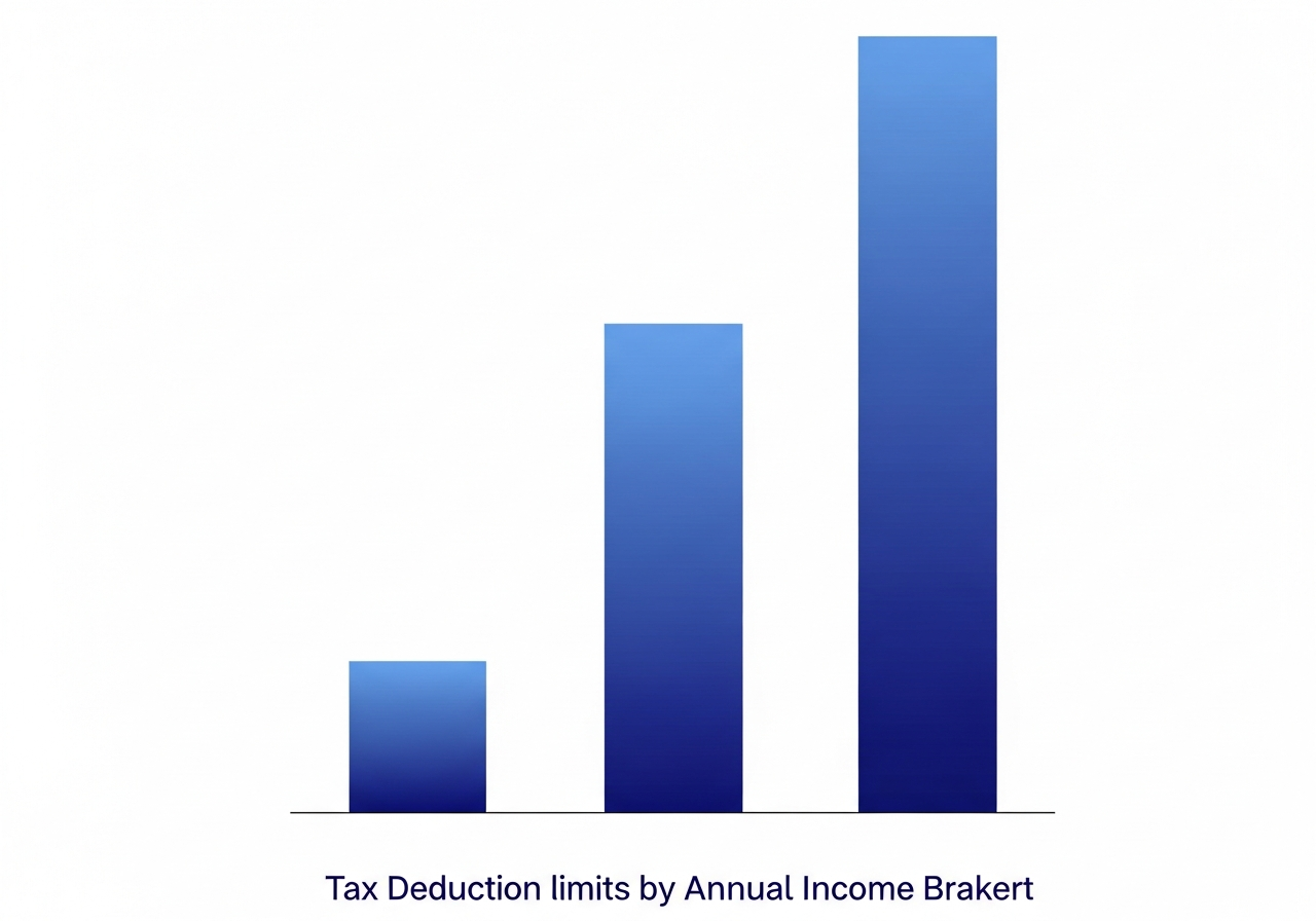 노란우산공제 소득 구간별 소득공제 한도 비교 차트
