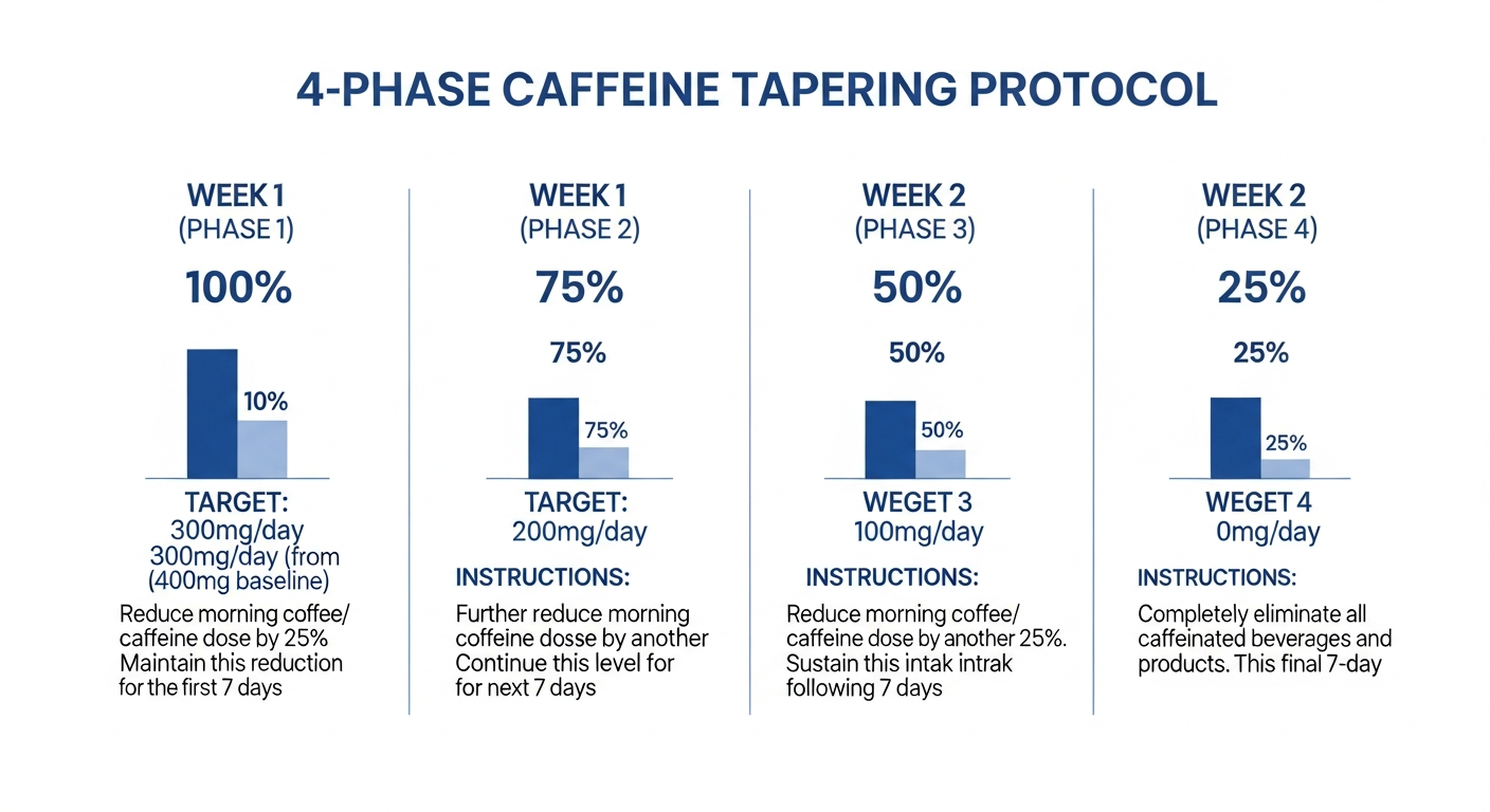 4단계 카페인 감량 프로토콜 다이어그램