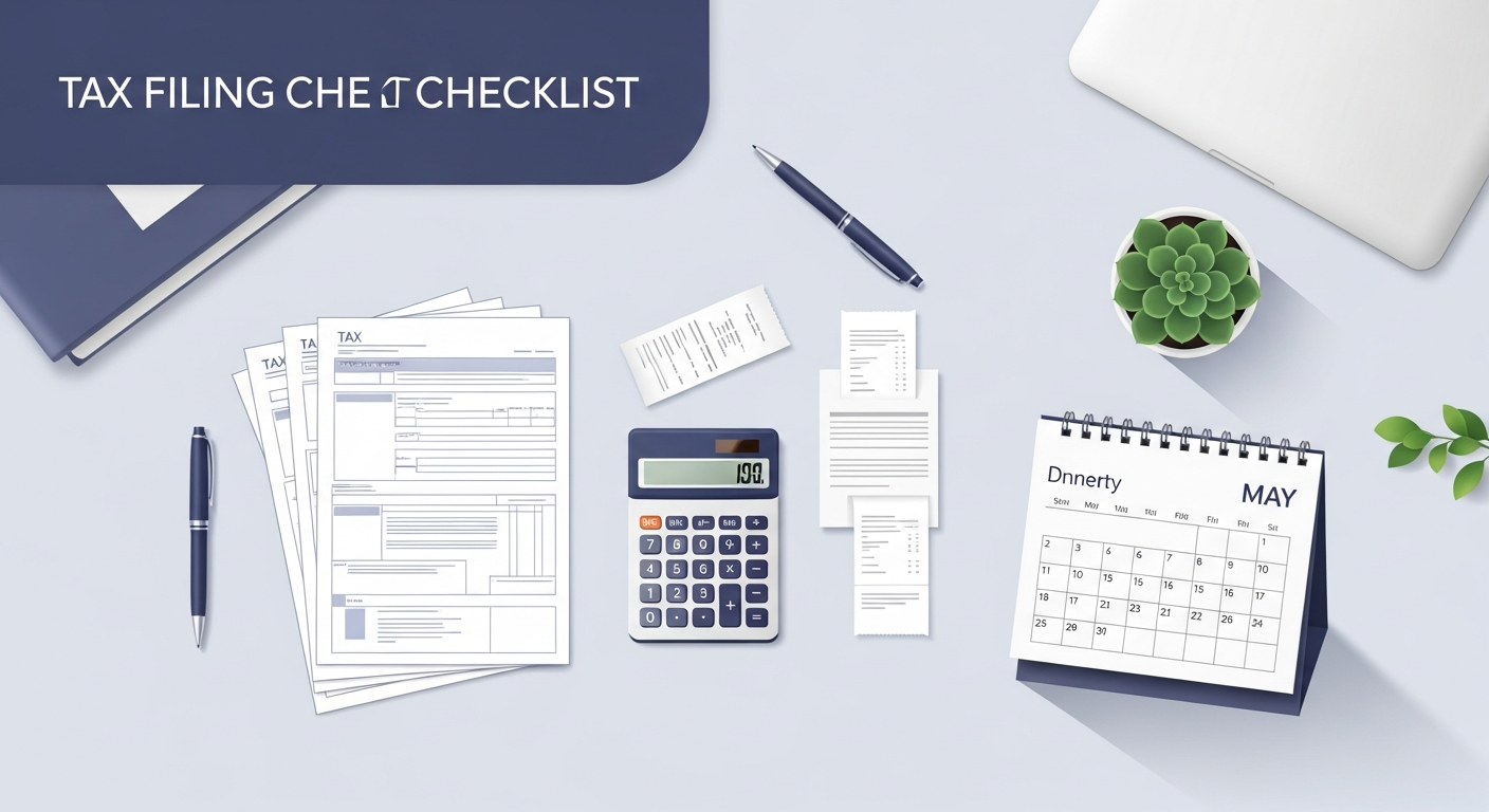 종합소득세 5월 신고 체크리스트 개념 인포그래픽