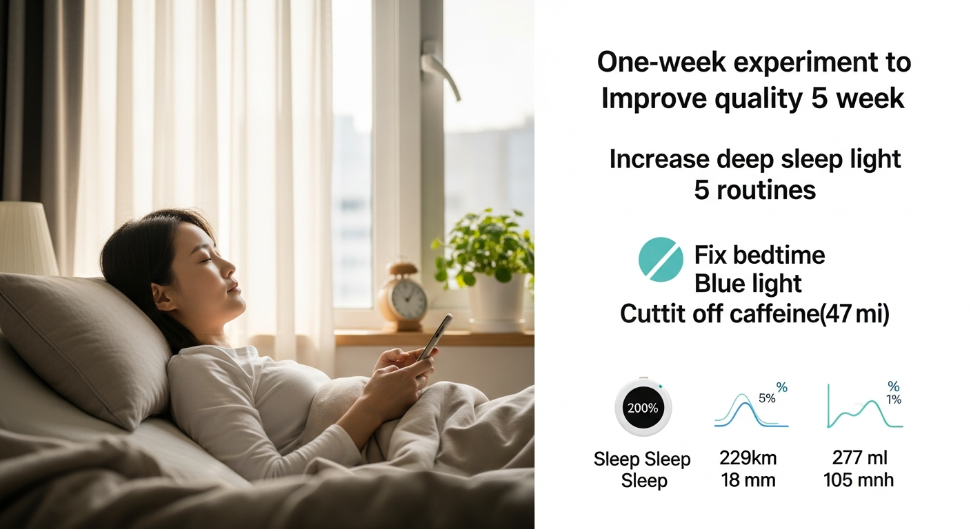 수면의 질 개선 1주일 실험 — 5가지 루틴으로 숙면 시간 47분 늘린 기록 — 본문 세부 이미지