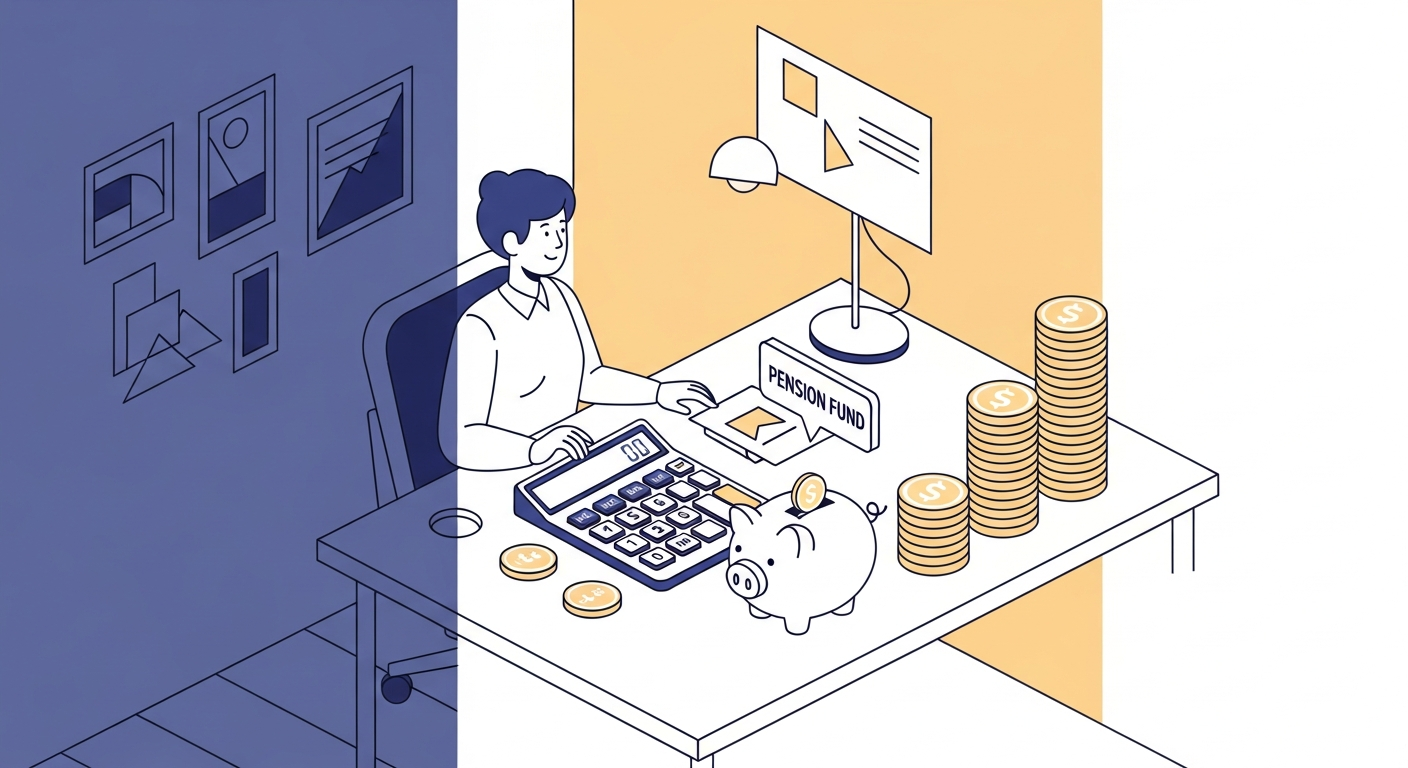 개인사업자 국민연금 보험료 계산 개념을 보여주는 인포그래픽