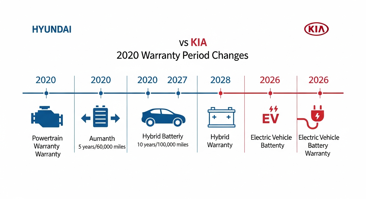 현대 기아 연식별 보증기간 변화 추이 비교 인포그래픽