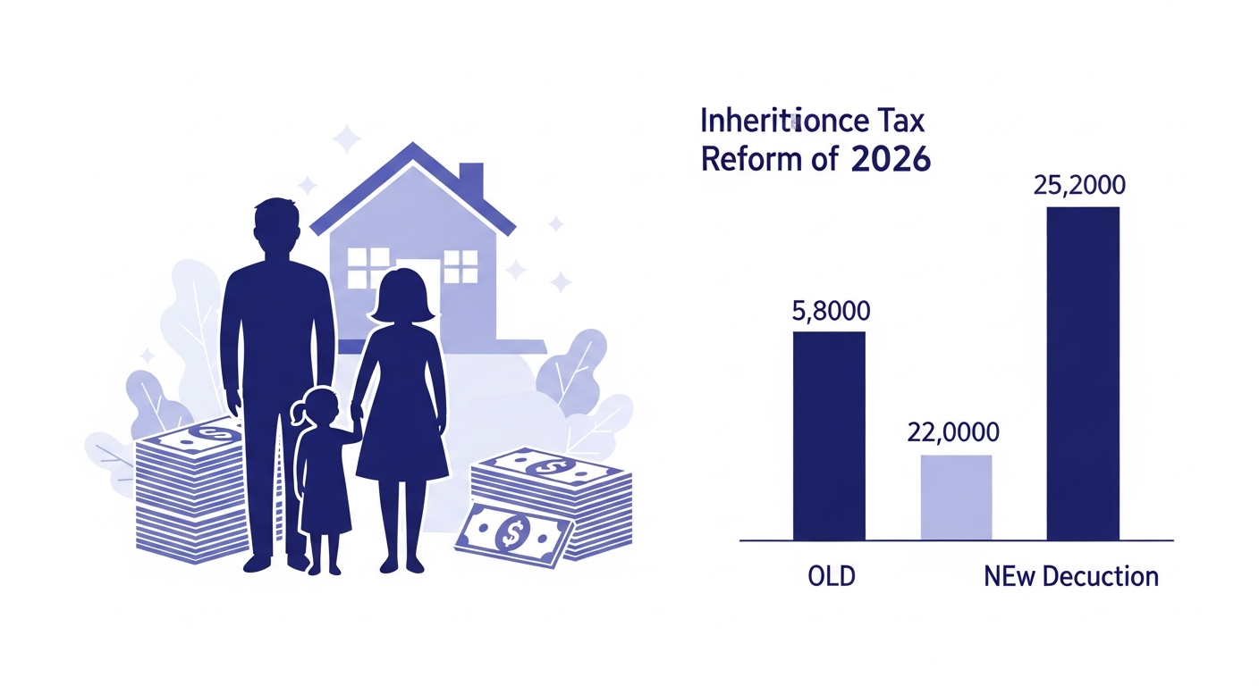 2026년 상속세 면제한도 개정 핵심 요약 인포그래픽