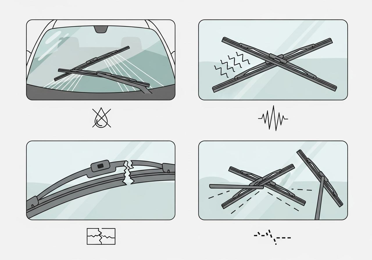와이퍼 교체 시기 판단 체크포인트 인포그래픽