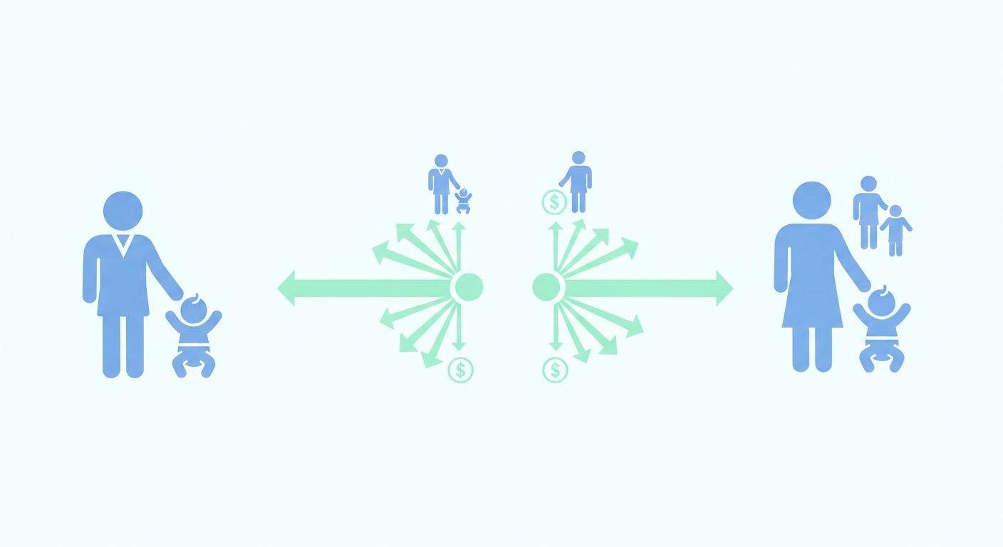 2026년 부모급여 지급액과 신청 절차를 안내하는 인포그래픽