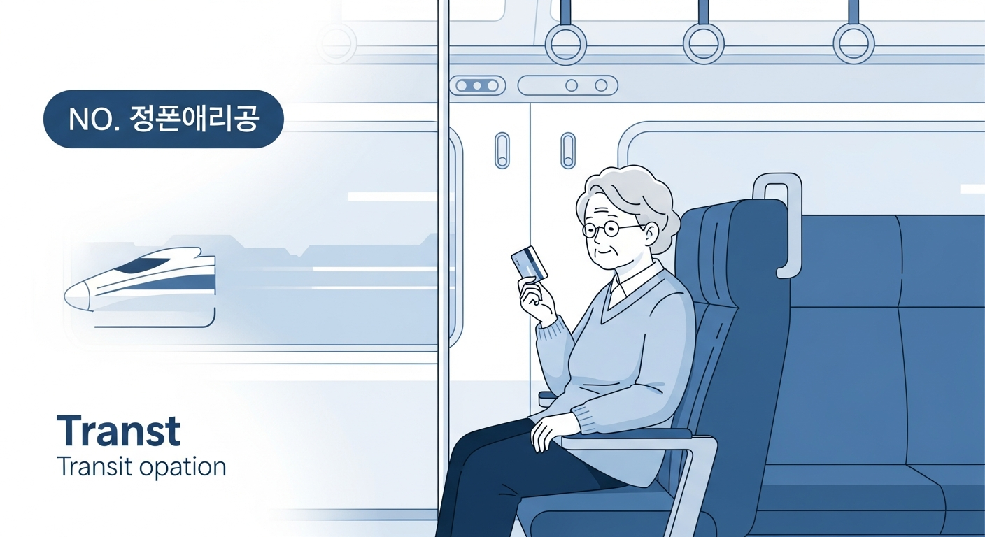 만 65세 이상 KTX 경로할인 및 지하철 무임승차 시니어 교통 혜택 인포그래픽
