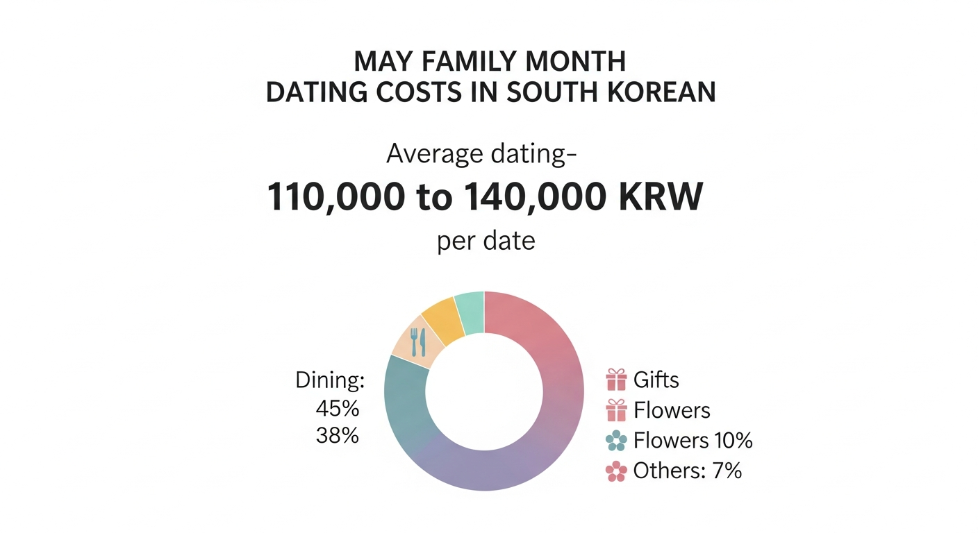 가정의 달 5월 데이트 평균 지출 인포그래픽
